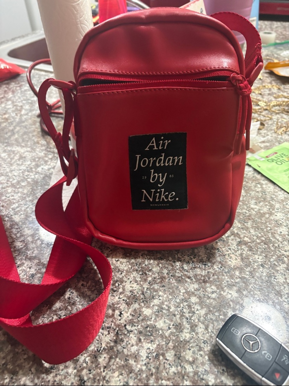 Nike Red Air Jordan Crossbody Belt Bag